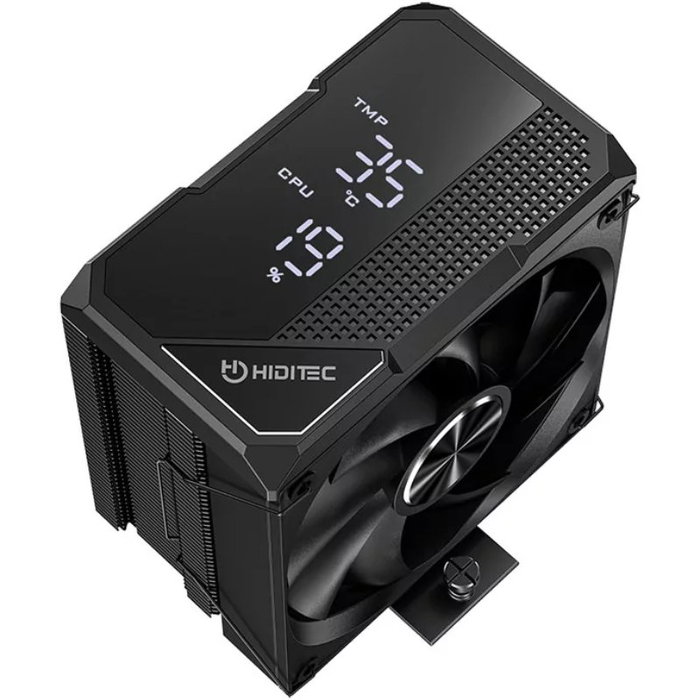 Hiditec DC20 PRO Disipador de CPU con Pantalla Digital RGB y 6 Heatpipes
